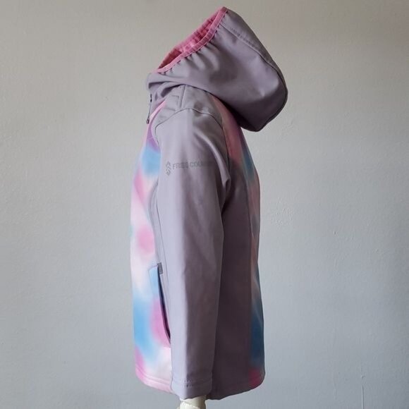 Free Country Water Resistant Jacket Coat Zip Hooded Hoodie Winter GIRLS Kids 5/6 - Picture 9 of 15
